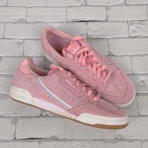 Vintage Adidas Pink Sneakers Size 8.5 Lace up Powder pink